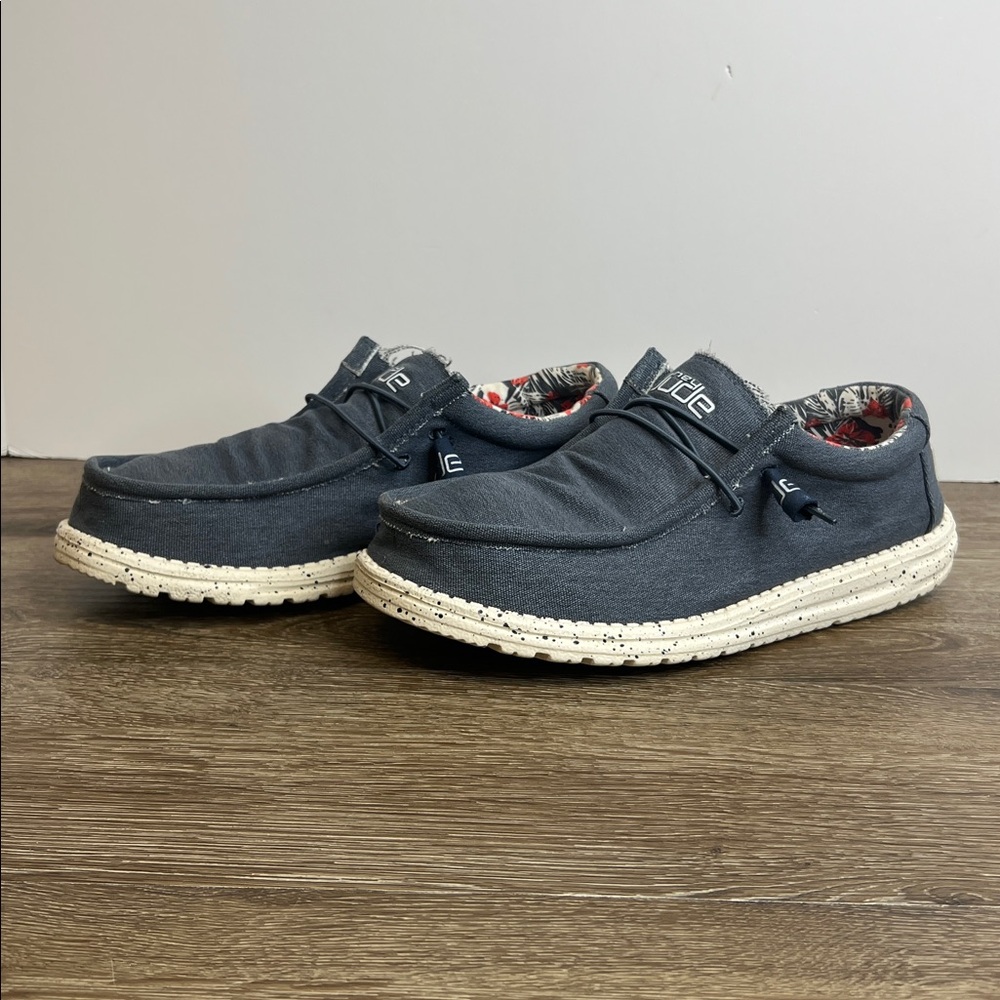 👟 Hey Dude Wally Stretch Shoes | Men’s US 10 | Blue |